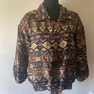 Fuda International vintage  100% silk jacket size medium